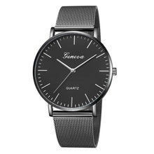 Load image into Gallery viewer, Modern Black Quartz Watch For Women Stainless Steel
