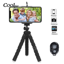 Load image into Gallery viewer, COOLJIER Flexible Sponge Octopus Mini Tripod With Bluetooth Remote Shutter