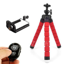 Load image into Gallery viewer, COOLJIER Flexible Sponge Octopus Mini Tripod With Bluetooth Remote Shutter