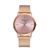 Load image into Gallery viewer, Casual Gold Quartz Wrist Watch For Women Stainless Steel