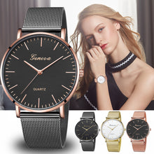 Load image into Gallery viewer, Modern Black Quartz Watch For Women Stainless Steel