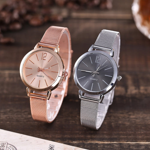 Casual Quartz Stainless Steel Watch For Women