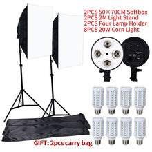 Load image into Gallery viewer, Photo Studio 8 LED 20W Softbox Kit