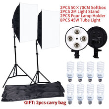 Load image into Gallery viewer, Photo Studio 8 LED 20W Softbox Kit