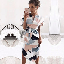 Load image into Gallery viewer, Long Body Dress With Geometric Prints