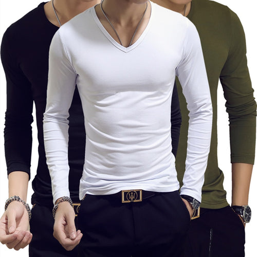 Long Sleeve V-Neck T-Shirt