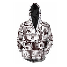 Load image into Gallery viewer, White Anime Camo Hoodie
