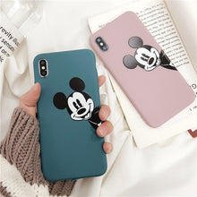 Load image into Gallery viewer, Remazy Matte Phone Cases for iPhone X XR XS XS Max Cartoon Mickey Mouse Soft TPU Case