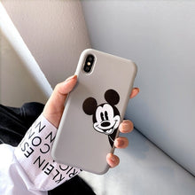 Load image into Gallery viewer, Remazy Matte Phone Cases for iPhone X XR XS XS Max Cartoon Mickey Mouse Soft TPU Case