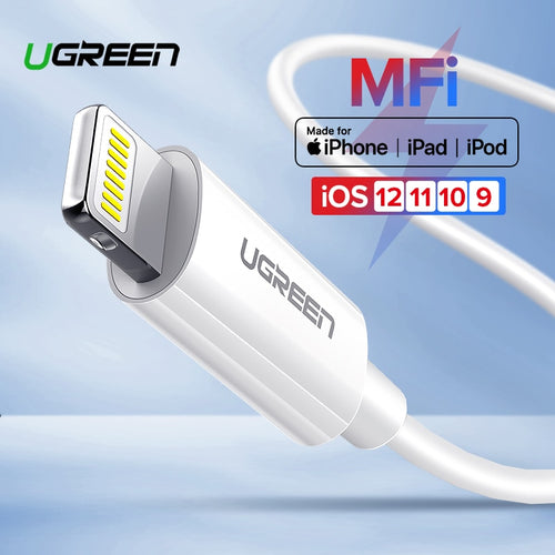 Ugreen MFi USB Cable for iPhone X Xs Max XR 2.4A Fast Charging USB Charger Data Cable for iPhone Cable 8 7 6Plus USB Charge Cord