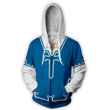 Load image into Gallery viewer, Blue And White Hoodie For Men